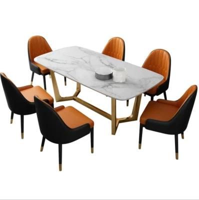 OEM Factory Modern Ss Home Furniture Marble Dinner Table