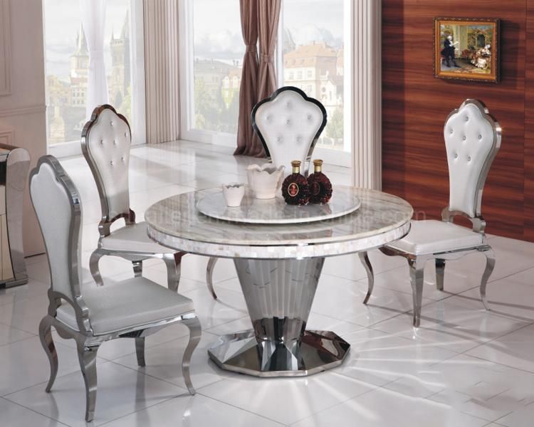 Wholesale Fashion Cheap Price White Marble Stone Restaurant Table