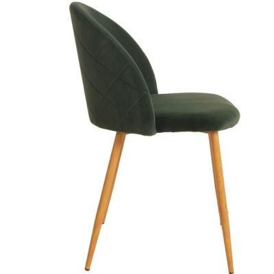 Fashion Upholstered Dining Room Chair Modern Nordic Velvet Restaurant Wood Chair Dining Chair