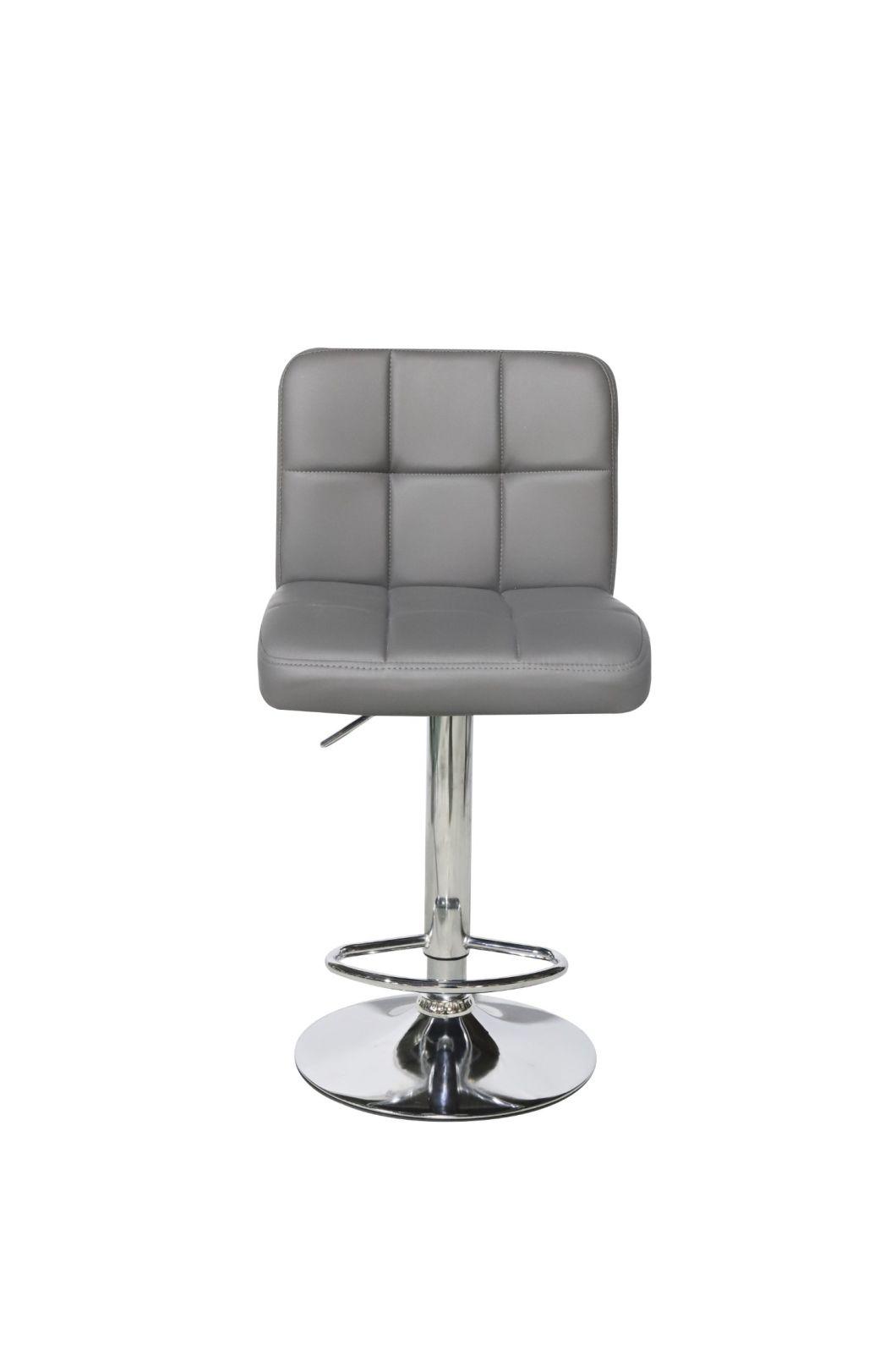 2021 New Modern PU Faux Leather Commercial Swivel Kitchen Bar Stool