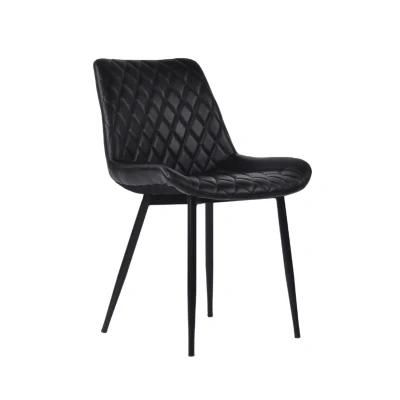 Modern Luxuary Dining Chair Kitchen Restaurant Furniture Comfort Cafe Accent Metal Frame Velvet Upholster Tufted Chairs Sillas Sedie