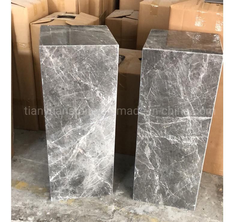 Flower Pot Marble Pedestals Stand Display