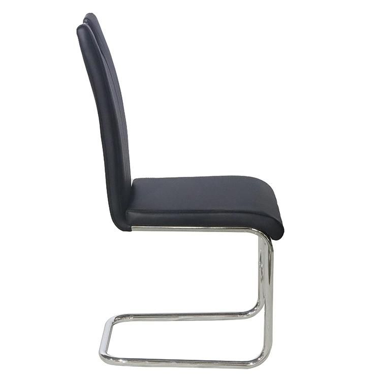 Factory Manufacturer Wholesale Cheap Price High Quality Dining Room Furniture Bow Shape Legs PU Leather Dining Chair