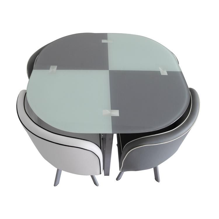 Modern Luxury Furniture Dining Room Table Chair Tempered Glass Marble Top Metal Stainless Steel Base Kitchen Dining Table Sets