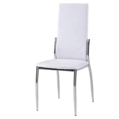 Restaurant Use Cheap Leather PU Metal Leg Silla De Comedor Modern Leather Dining Chair