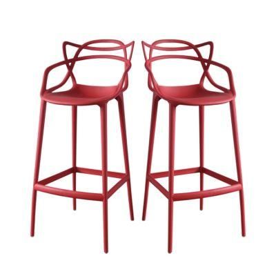 Home Furniture Plastic Kitchen Bar Stools Chair Modern Master Style High Bar Stool Armchair Restaurant Bar Stools