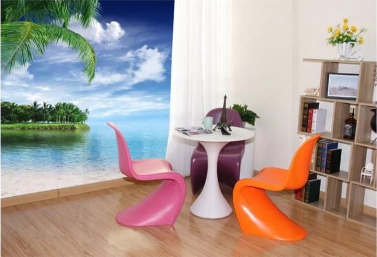 Hotel Lobby Classic Stacking Colorful Pandon Chair S Shape Plastic Living Room Side Dining Chair