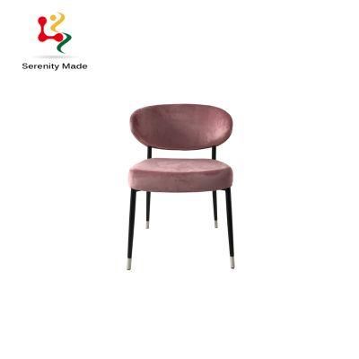 Commercial Restaurant Furniture Upholstered Dining Chairs with Metal Legs