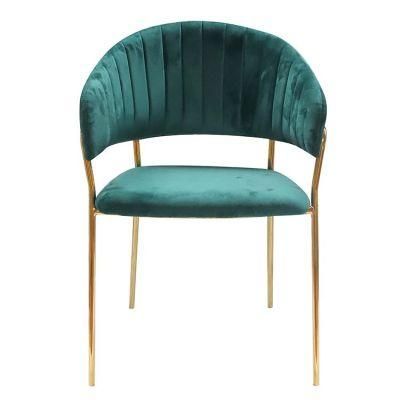 Velvet Leisure Furniture Modern Fabric Comfortable Dining Chair