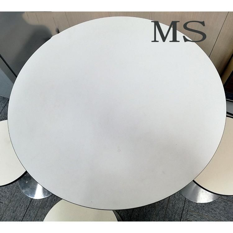 2022 MDF Metal Base Round Bar Table Domestic Living Room Coffee Shop White Coffee Table