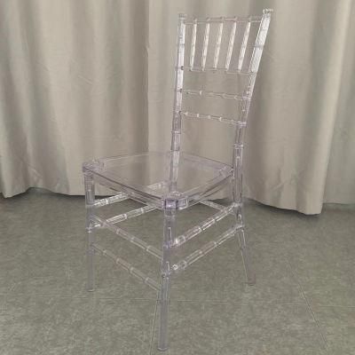 Wholesale Wedding Transparent Chair and Event Acrylic Crystal Ice Stacking Clear Resin Chiavari Chair