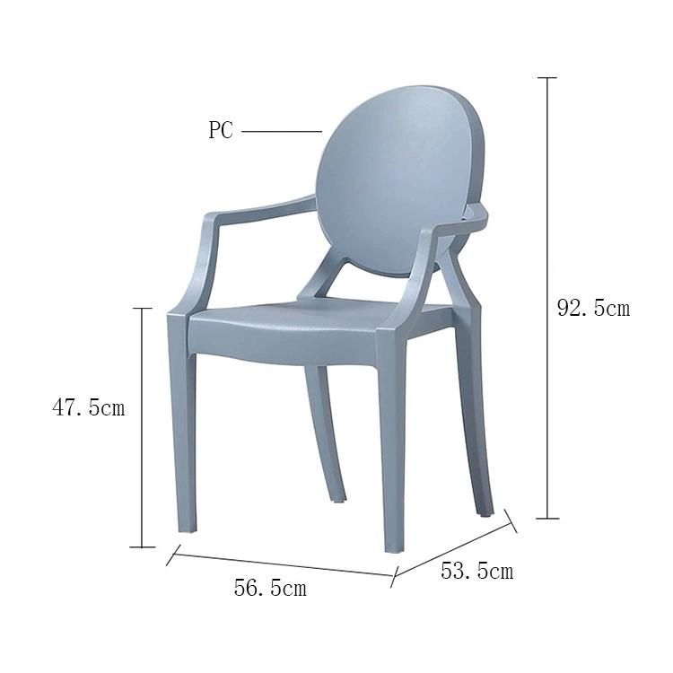 MID Century Victoria Furniture Modern Armless Polycarbonate Dining Chair Crystal Transparent Plastic Clear Acrylic Ghost Chair