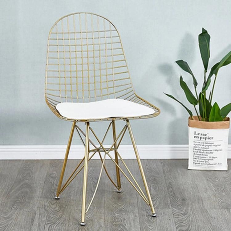 Black Wire Chair Computer Backrest Stool Coffee Shop Metal Stainless Steel Thickened Dining Chair Outdoor Milk Tea Shop Leisure Chair