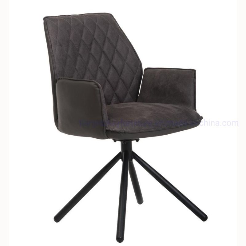 Kitchen Chairs Velvet Cover Soft Seat and Upholstered Chairs with Metal Legs Dining Chair