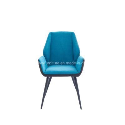 Latest Design Blue Chair New Models Cheap Dining Room Set Upholsteried with PU Leather Dining Chair