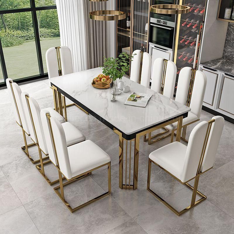 Modern Dining Room Furniture Stainless Steel Gold Restaurant Chairs