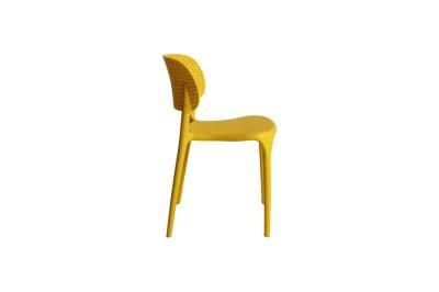 Cheap Outdoor Yellow Modern Design Leisure Stacking Outdoor Chair Restaurant Dining Plastic Chair