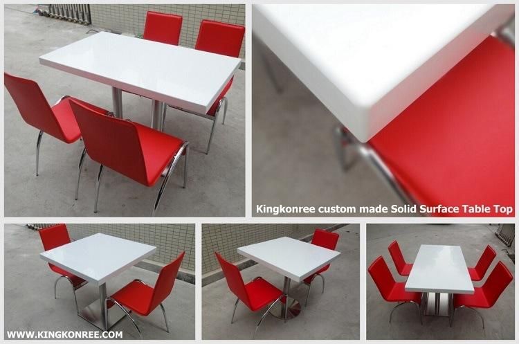 Restaurant Furniture Solid Surface Dining Table for Sale