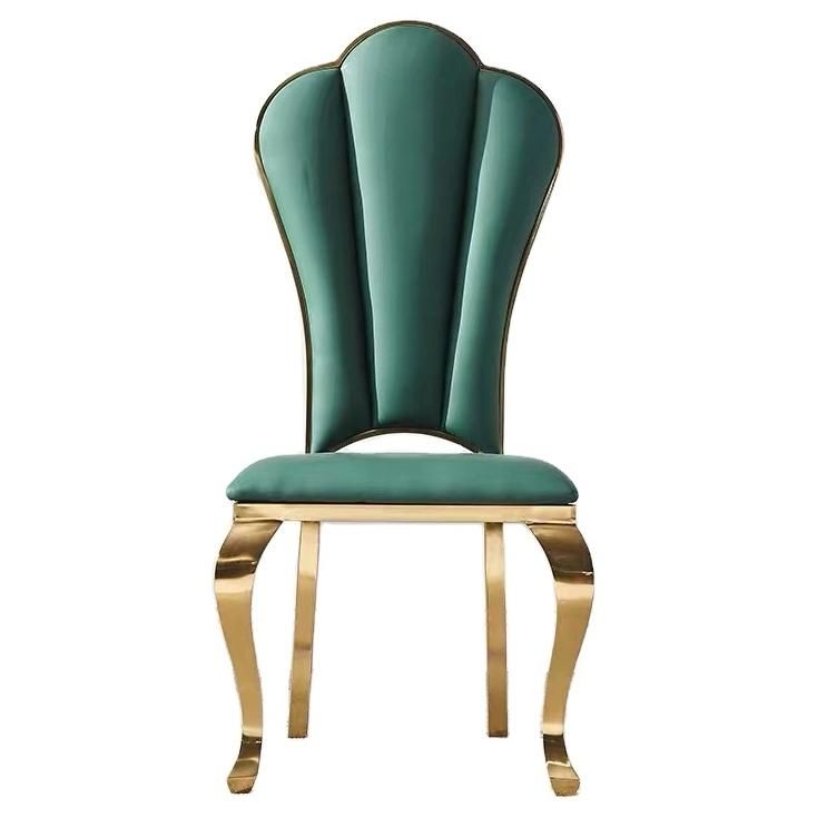 New Luxury Stainless Steel Banquet Hotel Furniture Dining Chair Factory Direct Sales