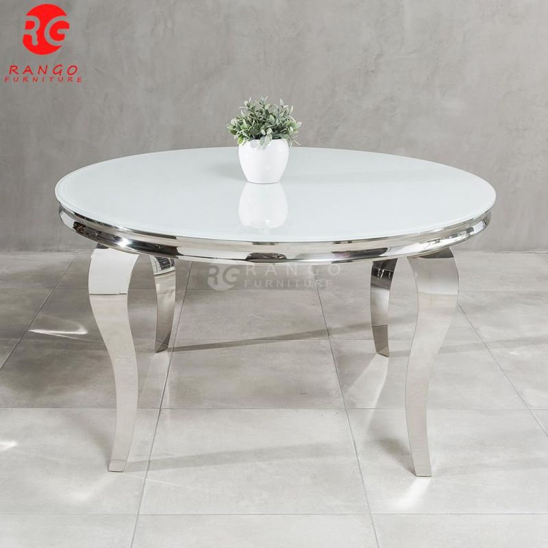 Gold Dining Tables Mirror Glass Tops Modern Italian Marble Dining Table with 4 Chairs