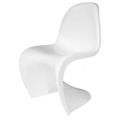 Modern Indoor Stackable S Shape White Colored PP Polypropylene Plastic Dining Chairs Price