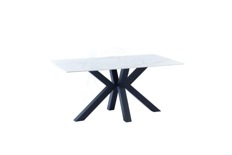 Modern Furniture Ceramic Top Marble Dining Room Fixed Table