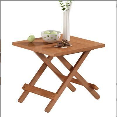 Bamboo Round Outdoor Picnic Table Portable Folding Picnic Table