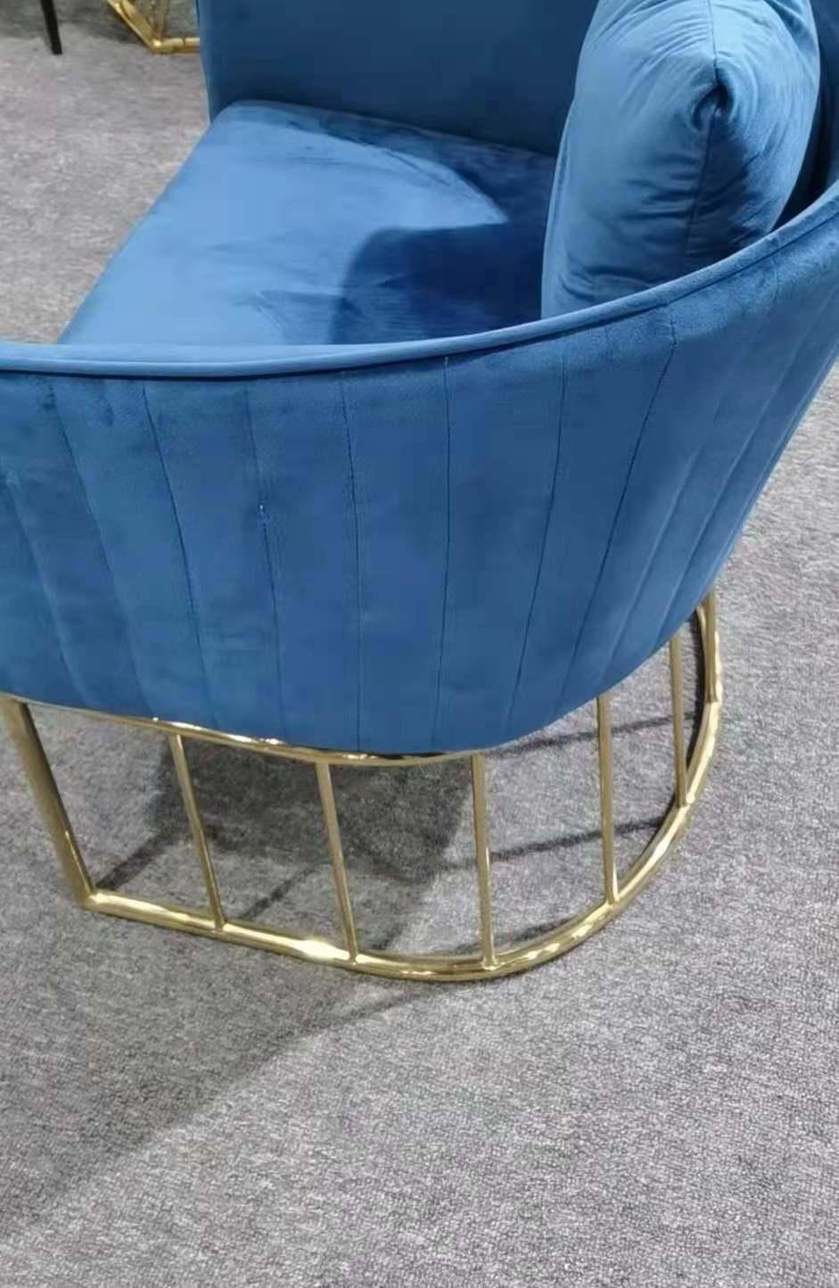 Soft Colorful Velvet Leisure Dining Chair