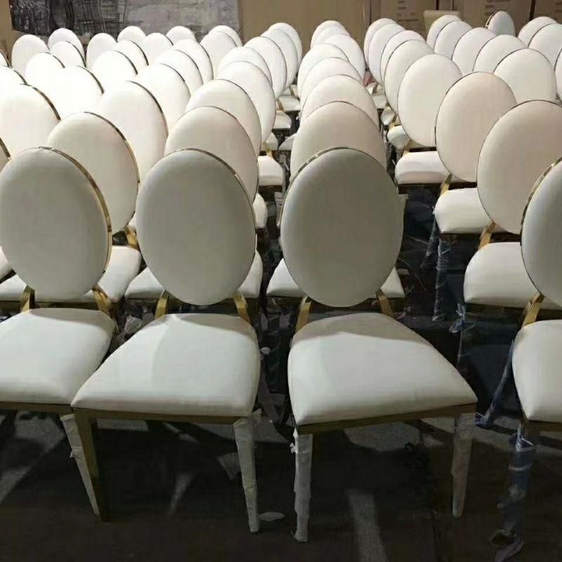 China Wholesale Modern Event Rental Restaurant Hotel Hall Metal Stainless Steel Gold Wedding Banquet Chiavari Dining Chair