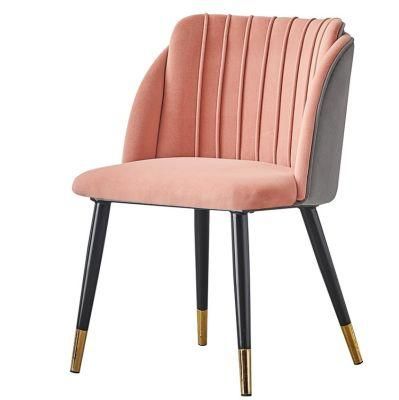 Luxury Design Restaurant Metal Leg Dining Chair Fabric