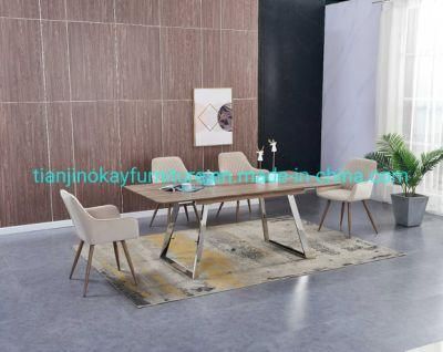 Free Sample Wholesale Design Room Furniture Nordic Velvet Modern Luxury Dining Chairs with Metal Legs