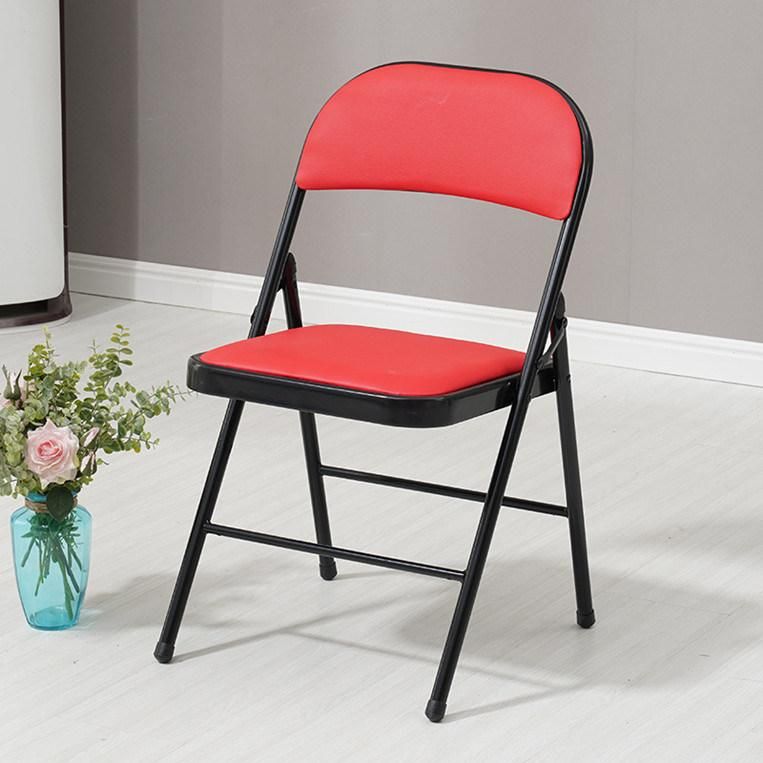 Excellent High Quality Outdoor Party Furniture Metal Leather Folding Chair