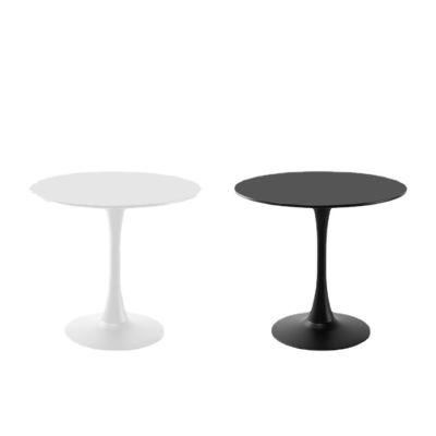 Nordic White Round MDF Metal Leg Restaurant Dining Table