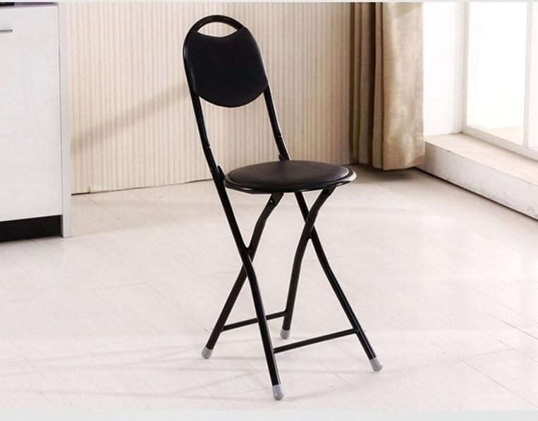 Comfortable Home Garden Camping PU Metal Frame Leisure Folding Chair