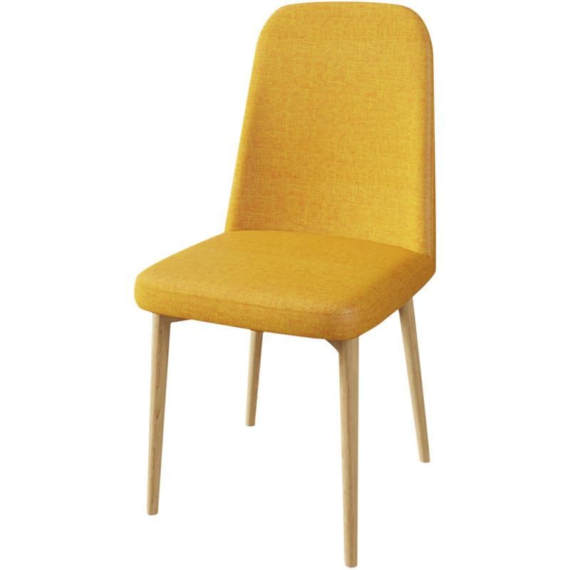 Wholesale Modern Armless Outdoor Fabric Upholstered Yollow Restaurant Dining Chair