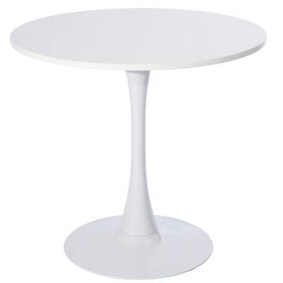 High Density MDF Tulip Round Dining Tables with Metal Leg