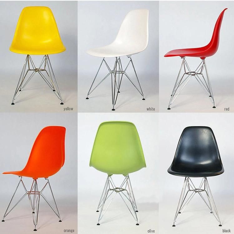 Nordic Simple Modern Plastic Dining Chair Electroplating Legs Fashion Design Living Room Kitchen Dining Chair Restaurant Commercial Rental Company Chair Bulk