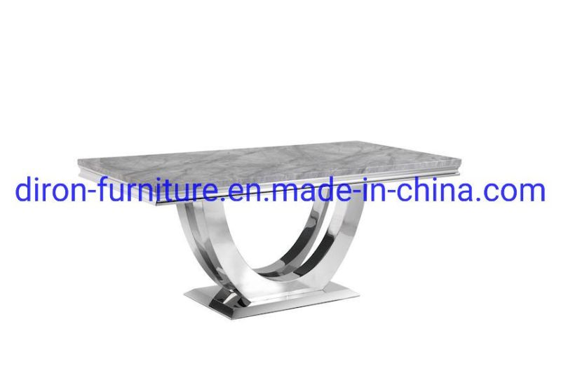 Hot Selling Stainless Steel Marble Dining Table