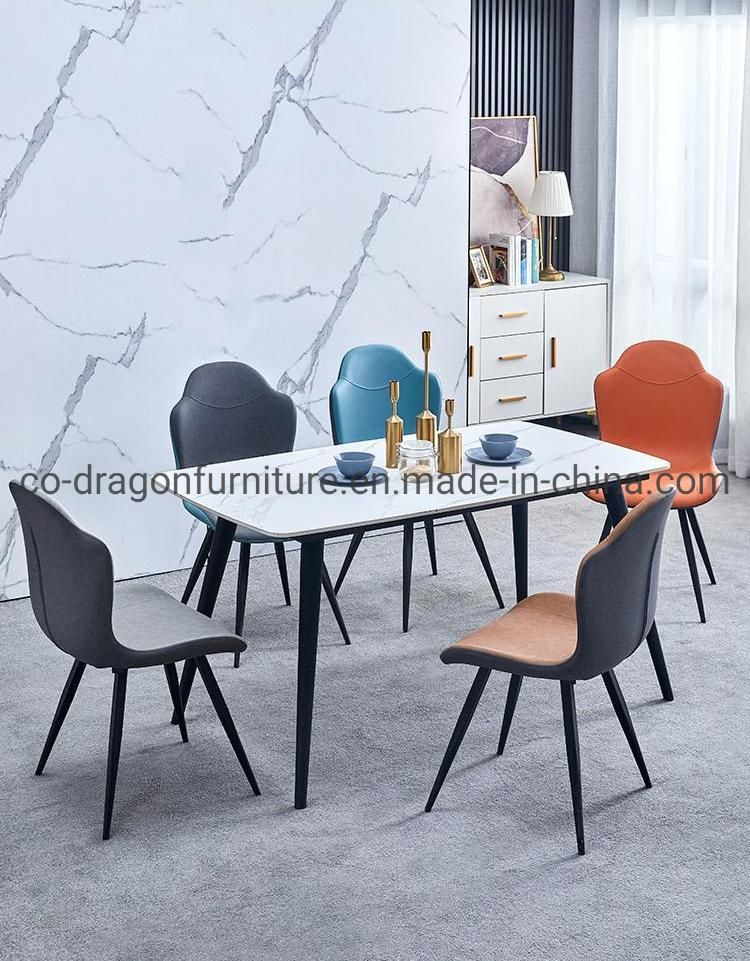 China Wholesale Metal Dining Chair with Leather for Dining Furniture