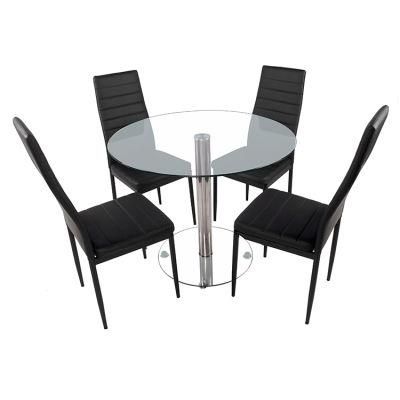 High Quality Factory Direct Tempered Glass Modern Round Dining Room Cover Industrial Look Dining Table