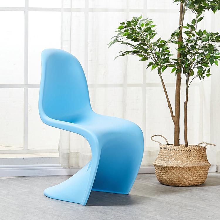 S Shape Free Sample Colored PP Modern Cheap Wholesale Monoblock Seat Heavi Duti Stackable Ergonom Plastic Chair Green