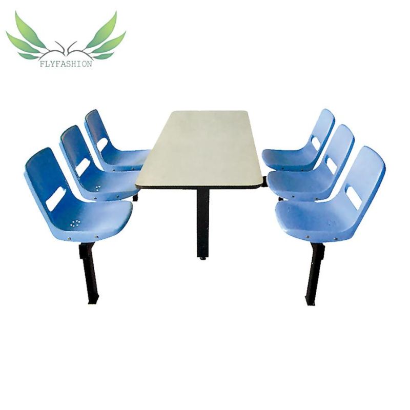 School Furniture Modern Design 6 Seats Dining Table and Chairs