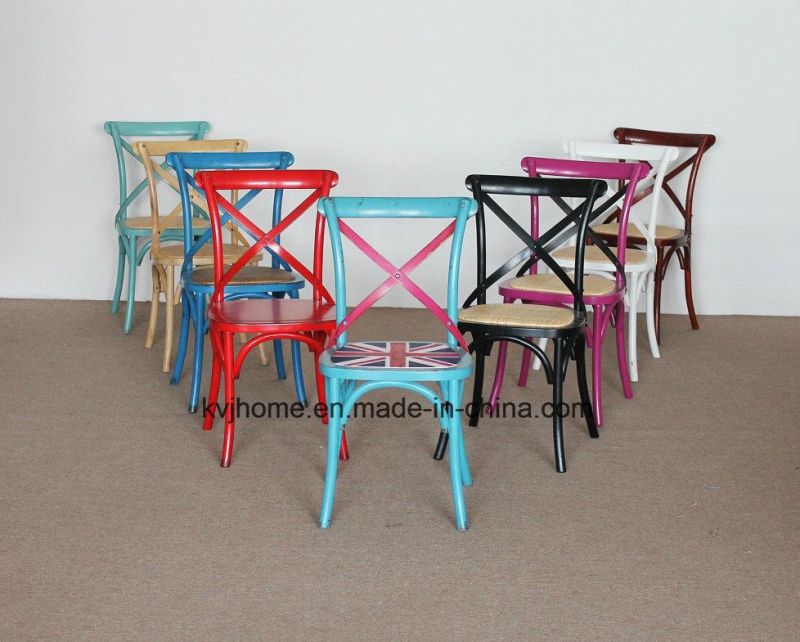 Wholesale Wood Rental Wedding Cross Back Chair (UF-205)