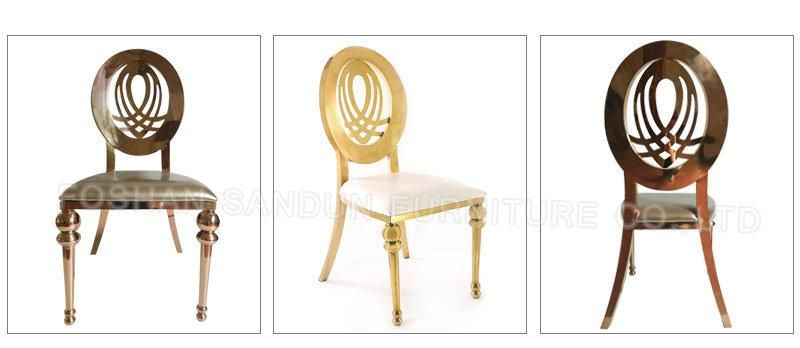 Customized Acceptable Round Back High End Wedding Event Stainless Steel Chair for Dining