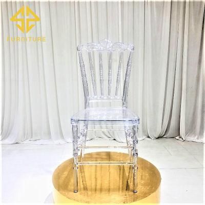 Classical Decoration Plastic Resin Clear Chairs Event Hotel Wedding Banquet Chairs