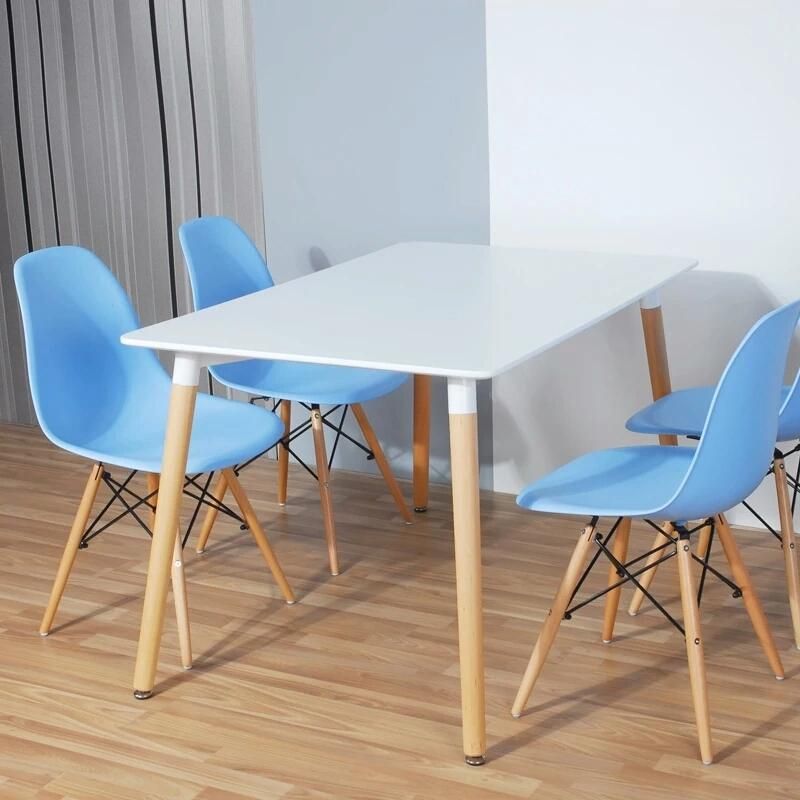 Wholesale Modern MDF Wooden Legs Chairs Black Elegant Modern Dining Table