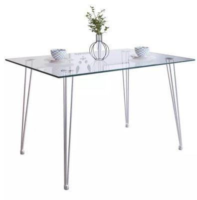 Living Room Dining Room Furniture Glass Square Elegant Dining Table