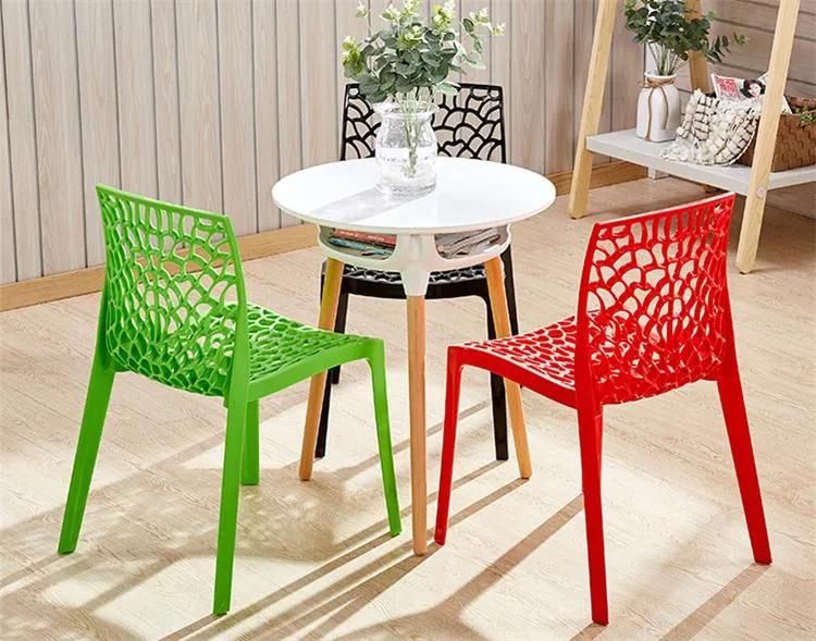 Cheap PP Modern White Restaurant Colorful Stackable Dining Plastic Chairs