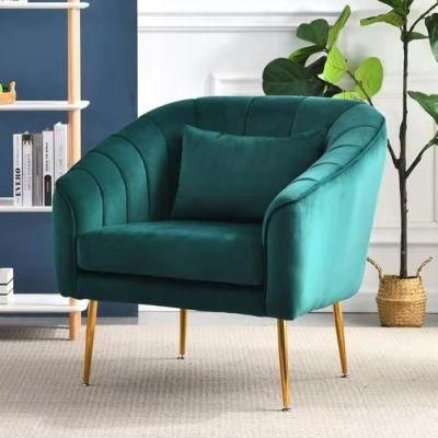 Velvet Cotton Leisure Chair Nordic Relaxing Single Sofa Chair