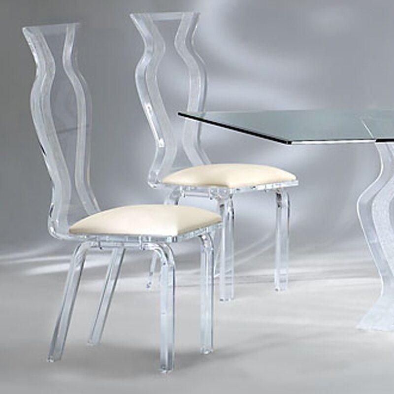 Comfortable Colorful Transparent Acrylic Dining Chair